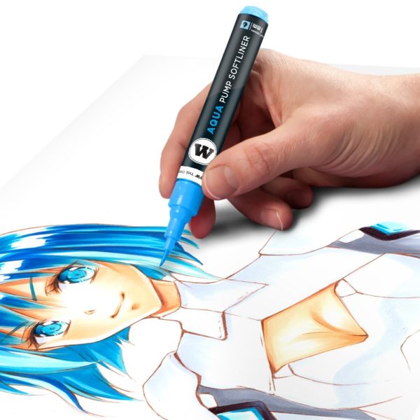 AQUA INK PUMP SOFTLINER 1 MM BRUSH - MOLOTOW 727000 - immagine 4