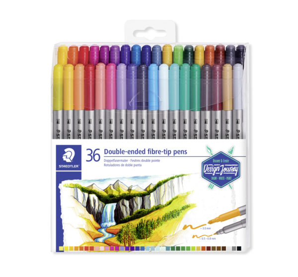 Double-ended fibre-tip pens set 36pz - Staedtler 3200 TB36