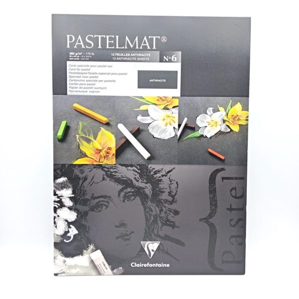 Pastelmat antracite Album 12ff - 30x40cm. - gr.mq 360 Clairefontaine 96050C