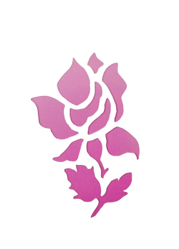 MINI-STENCIL 717 ROSA 8X11CM - EASY
