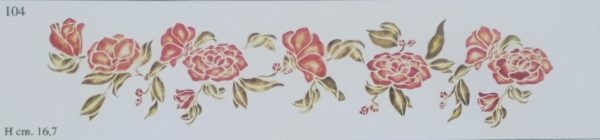 STENCIL 21X90 CM PEONIE 104 - EASY - immagine 2