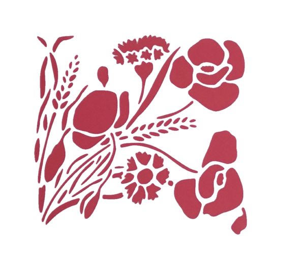 STENCIL A/4 ESTATE CON PAPAVERI 314 - EASY