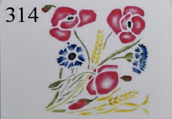 STENCIL A/4 ESTATE CON PAPAVERI 314 - EASY - immagine 2