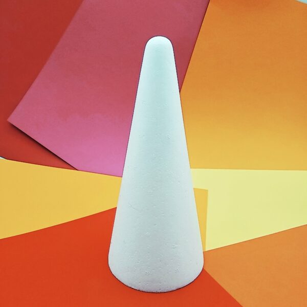 Cono polistirolo h21cm. x 9cm. (diametro base)