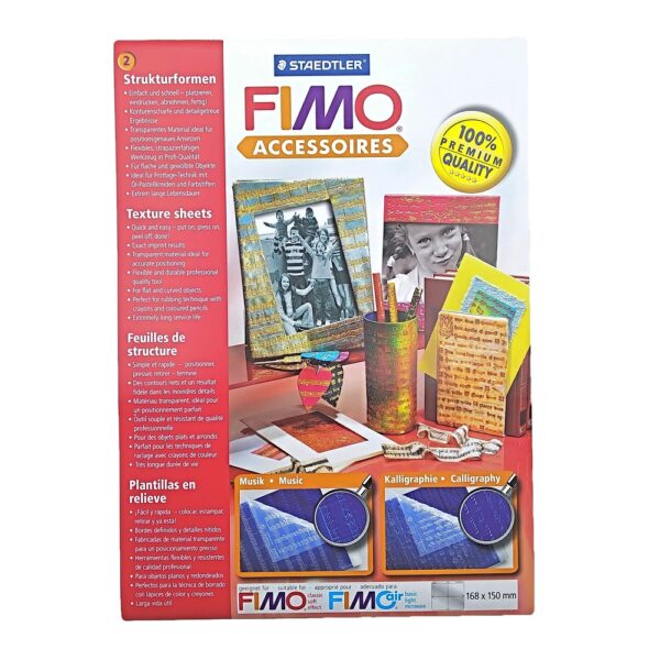 Fimo fogli texture musica /scritte- Staedtler 8744 04