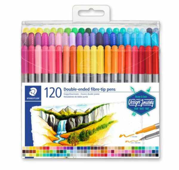 Double-ended fibre-tip pens set 120pz – Staedtler 3200 TB120