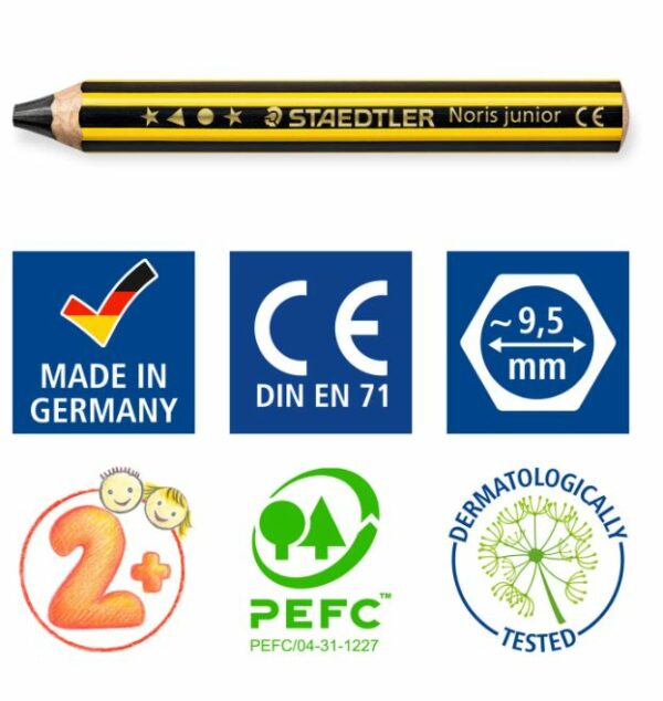 Noris junior matitone - Staedtler 141-2B BK - immagine 5